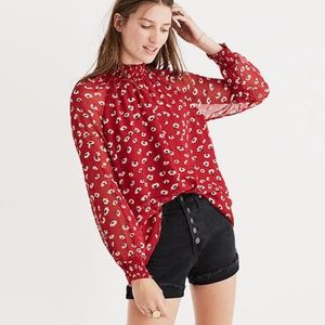Madewell Mistlight Mockneck Top - Seattle Floral